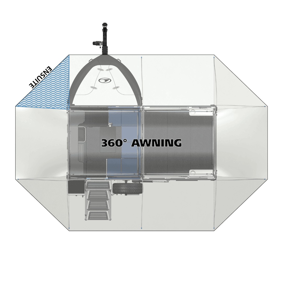 Integrated 360 degree Awning
