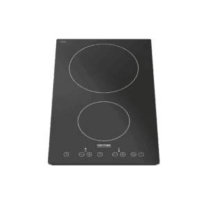 Dual induction cooktop with separate sink and glass lid