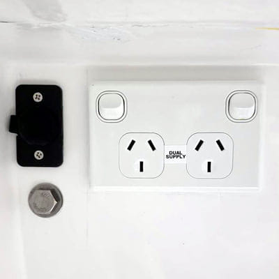 240V Outlet in Rear Bumper Box